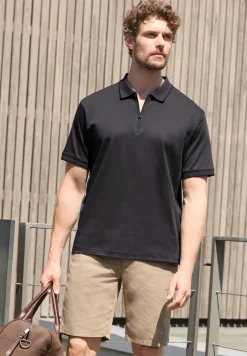 Polo à manches courtes avec fermeture zip