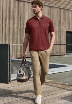 Polo à manches courtes avec fermeture zip