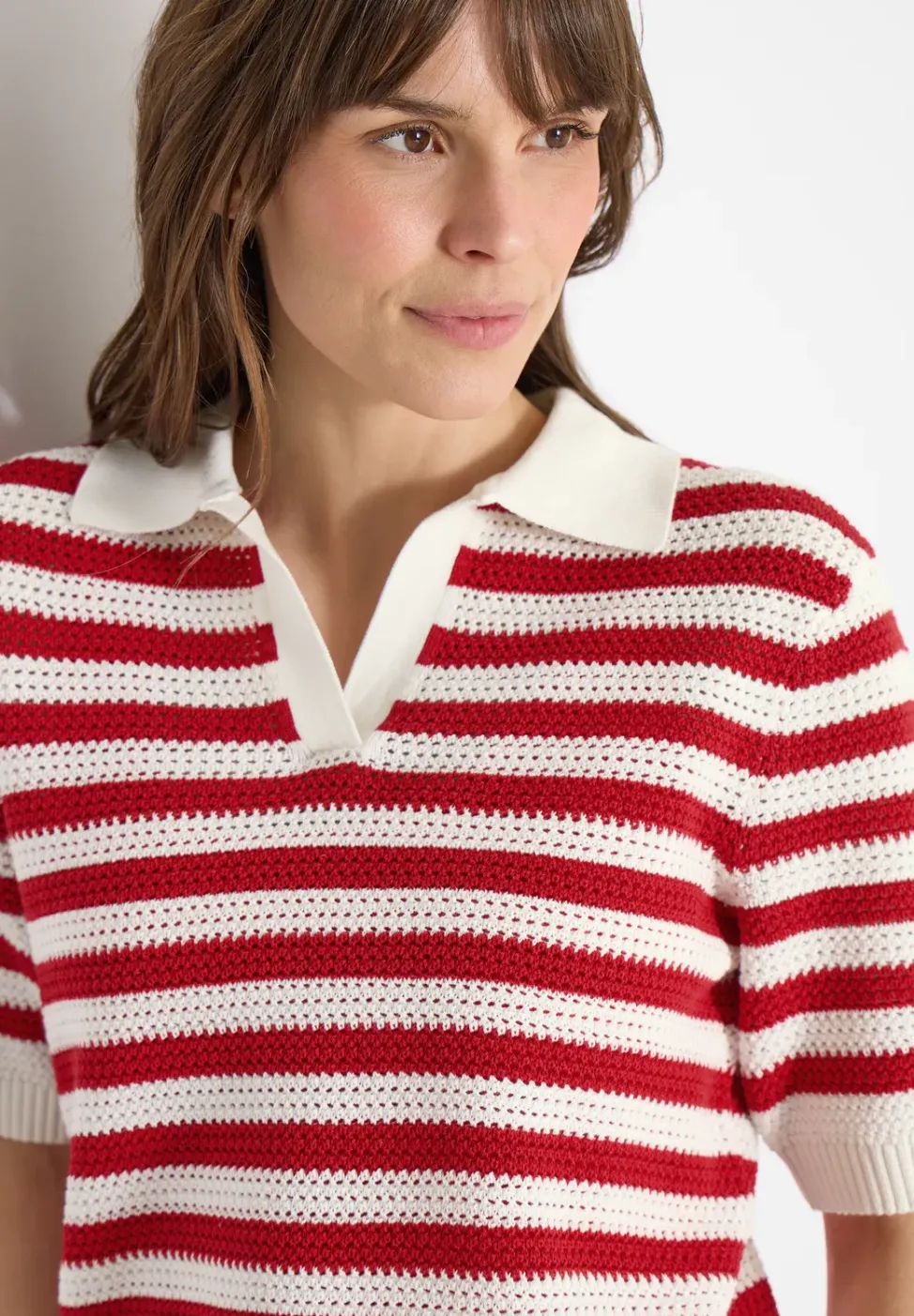 Polo à manches courtes en crochet