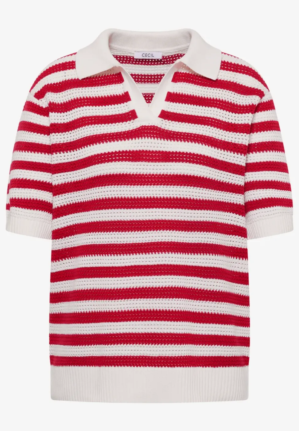 Polo à manches courtes en crochet