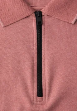 Polo à manches courtes en look mélangé
