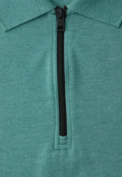 Polo à manches courtes en look mélangé