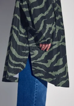 Poncho à capuche avec imprimé