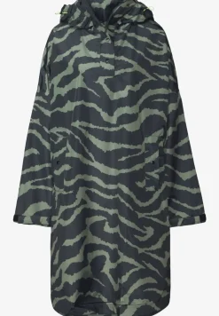 Poncho à capuche avec imprimé