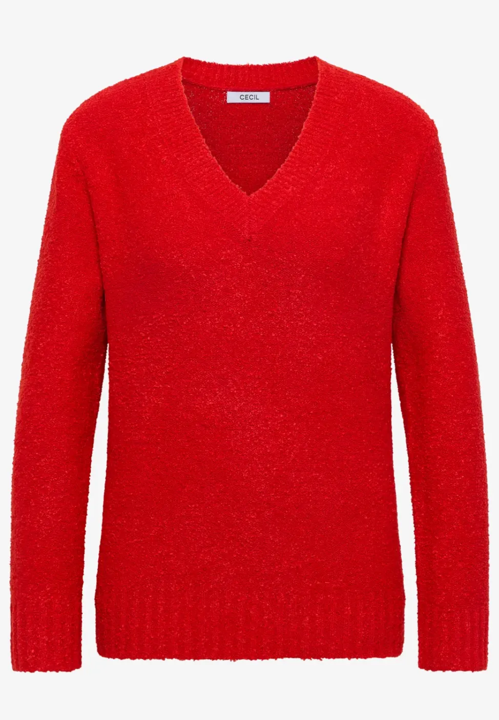 Pull à col en V bouclé