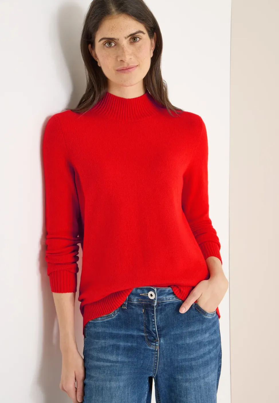 Pull cosy à col tourterelle
