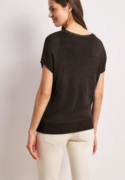 Pull manches courtes col bateau