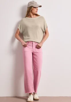 Pull manches courtes col bateau