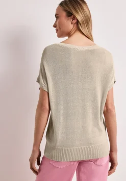 Pull manches courtes col bateau