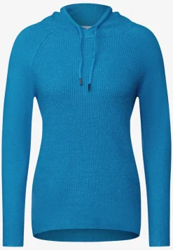 Pull raglan à structure mixte