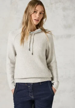Pull raglan à structure mixte