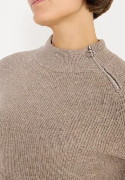 Pull structuré avec fermeture éclair