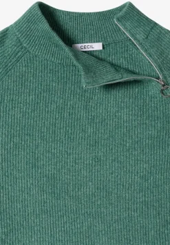 Pull structuré avec fermeture éclair