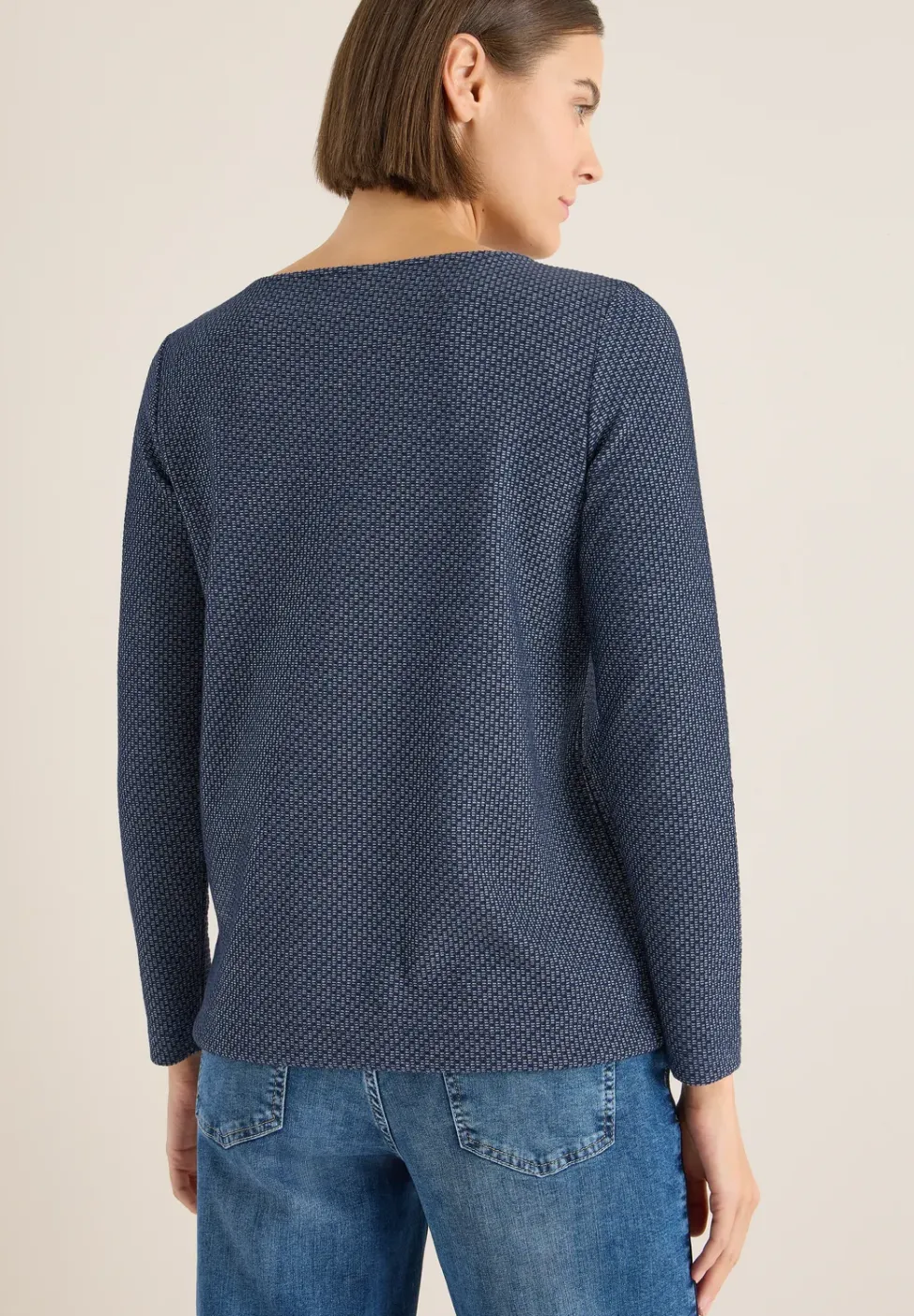 Pull structuré two-tone