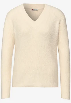 Pull douillet à col en V