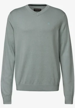 Pull en tricot basique à col en V