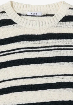 Pull à manches courtes avec rayures