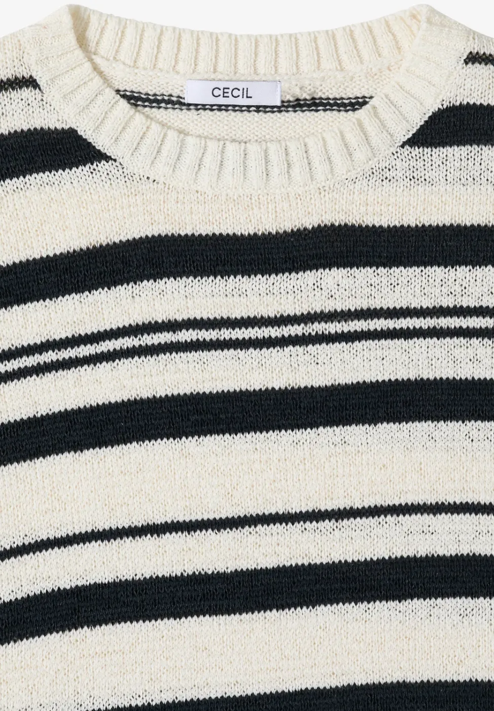 Pull à manches courtes avec rayures