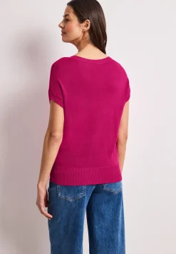 Pull manches courtes col bateau