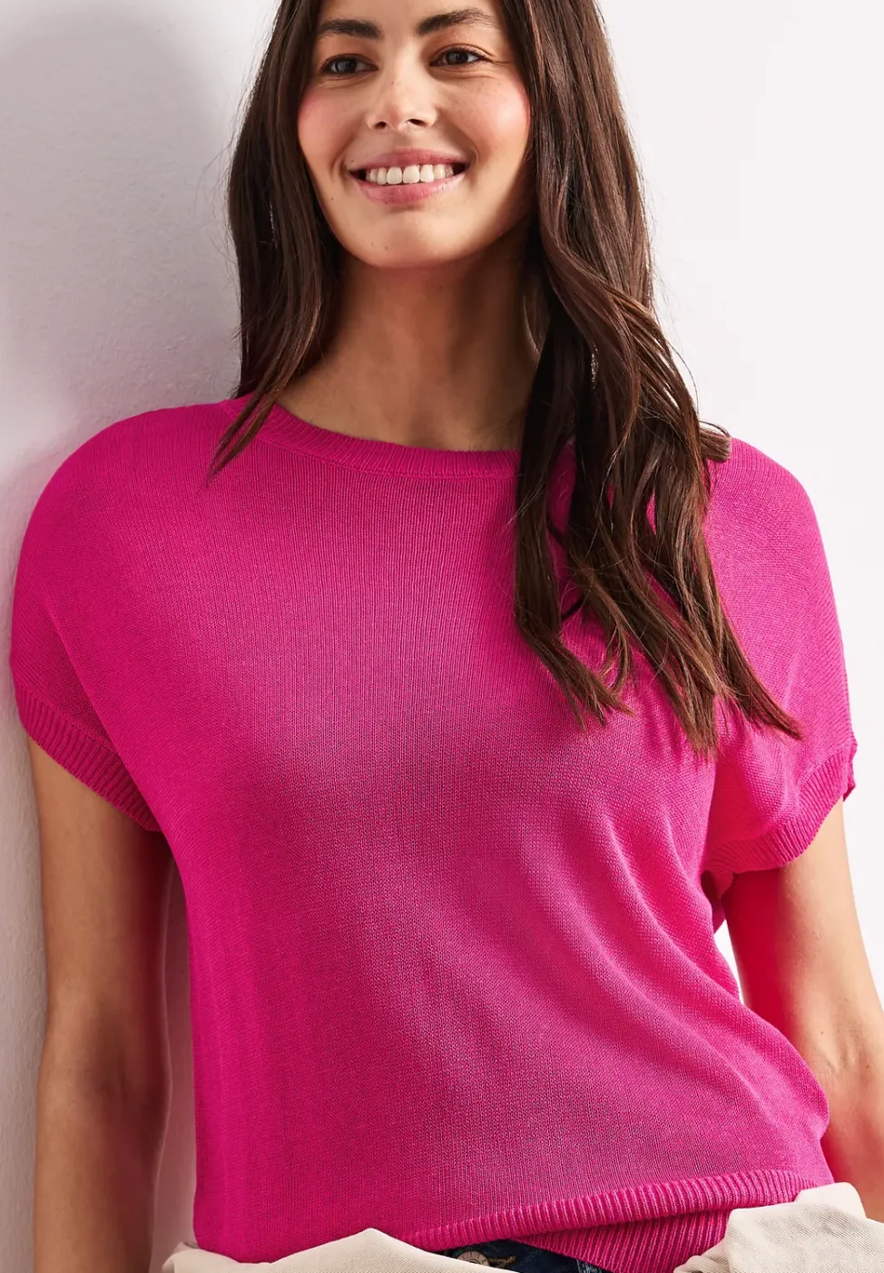 Pull manches courtes col bateau