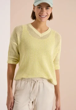 Pull à manches courtes effet crochet