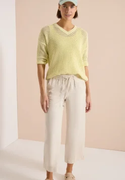 Pull à manches courtes effet crochet