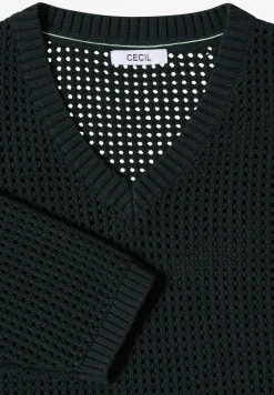 Pull à manches courtes effet crochet