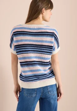 Pull à manches courtes en fil de ruban