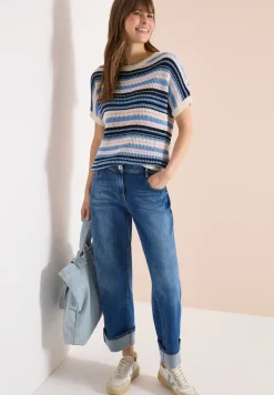 Pull à manches courtes en fil de ruban