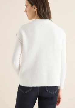 Pull-over en fil de plumes Two-Tone