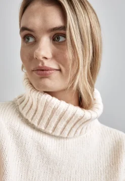 Pull-over en maille rayée