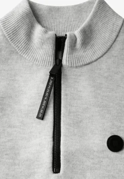 Pull-over mi-zip doux