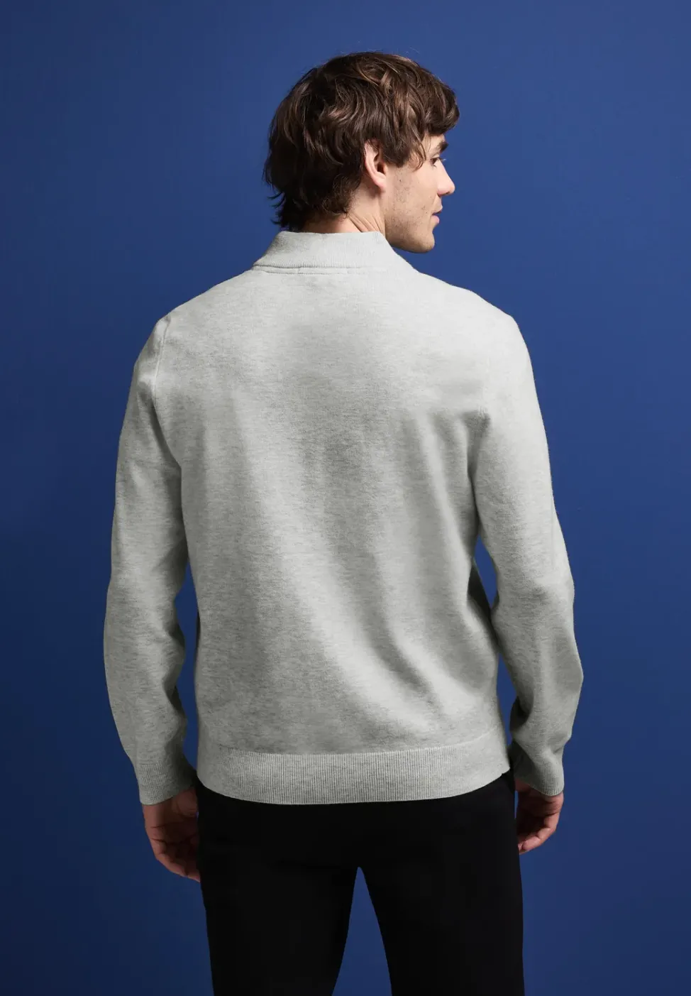 Pull-over mi-zip doux