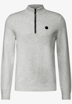 Pull-over mi-zip doux