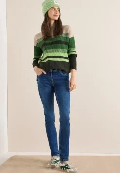 Pull-over mouliné rayé