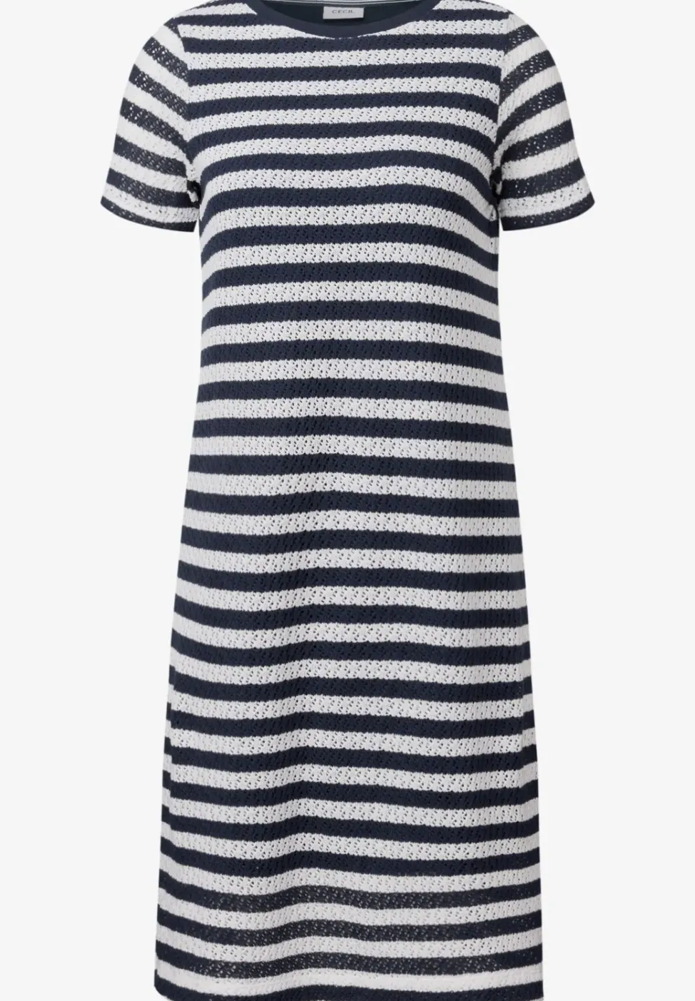 Robe ajourée rayée