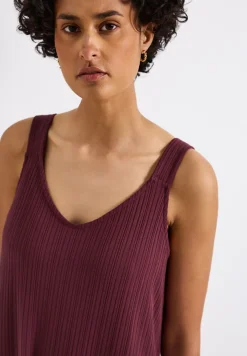 Robe à bretelles en couleur unie