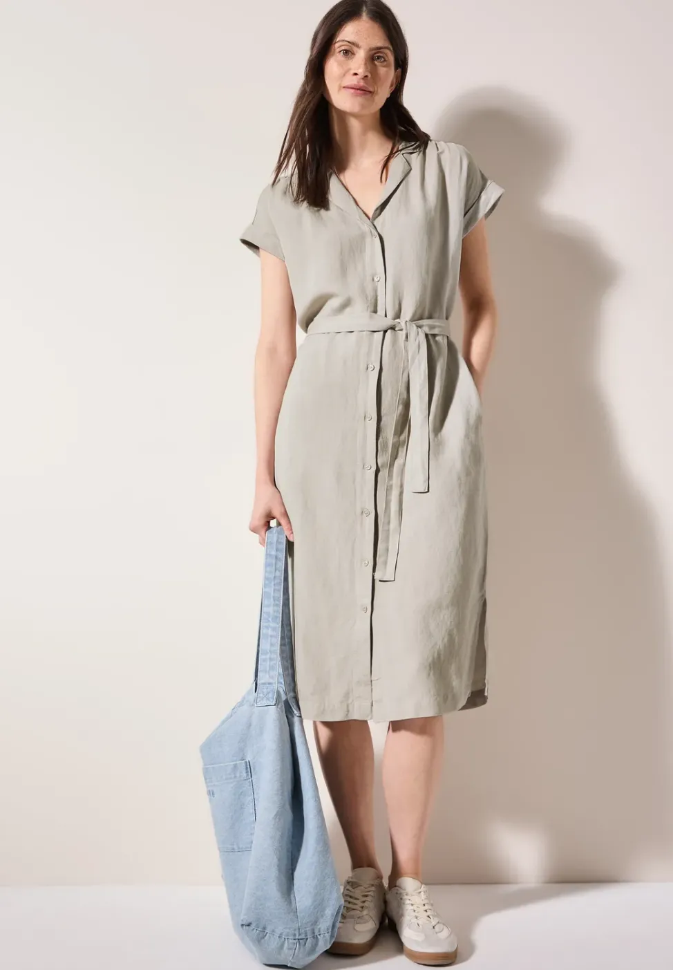 Robe chemisier longueur genou