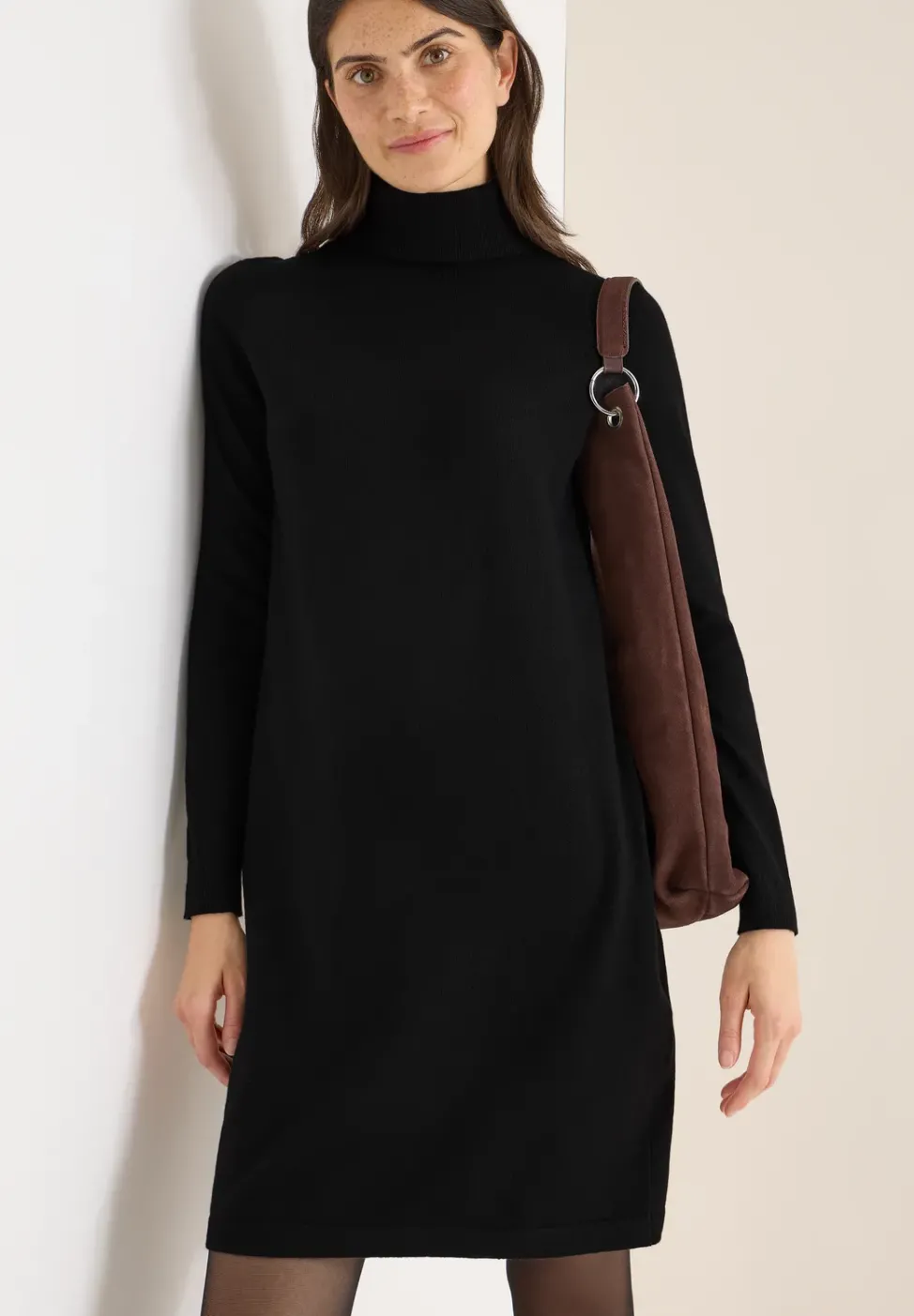 Robe douillette à col roulé