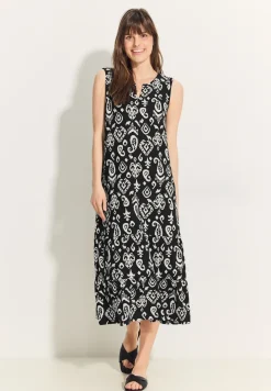 Robe d'été avec mélange d'imprimés