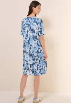 Robe en crêpe à motifs