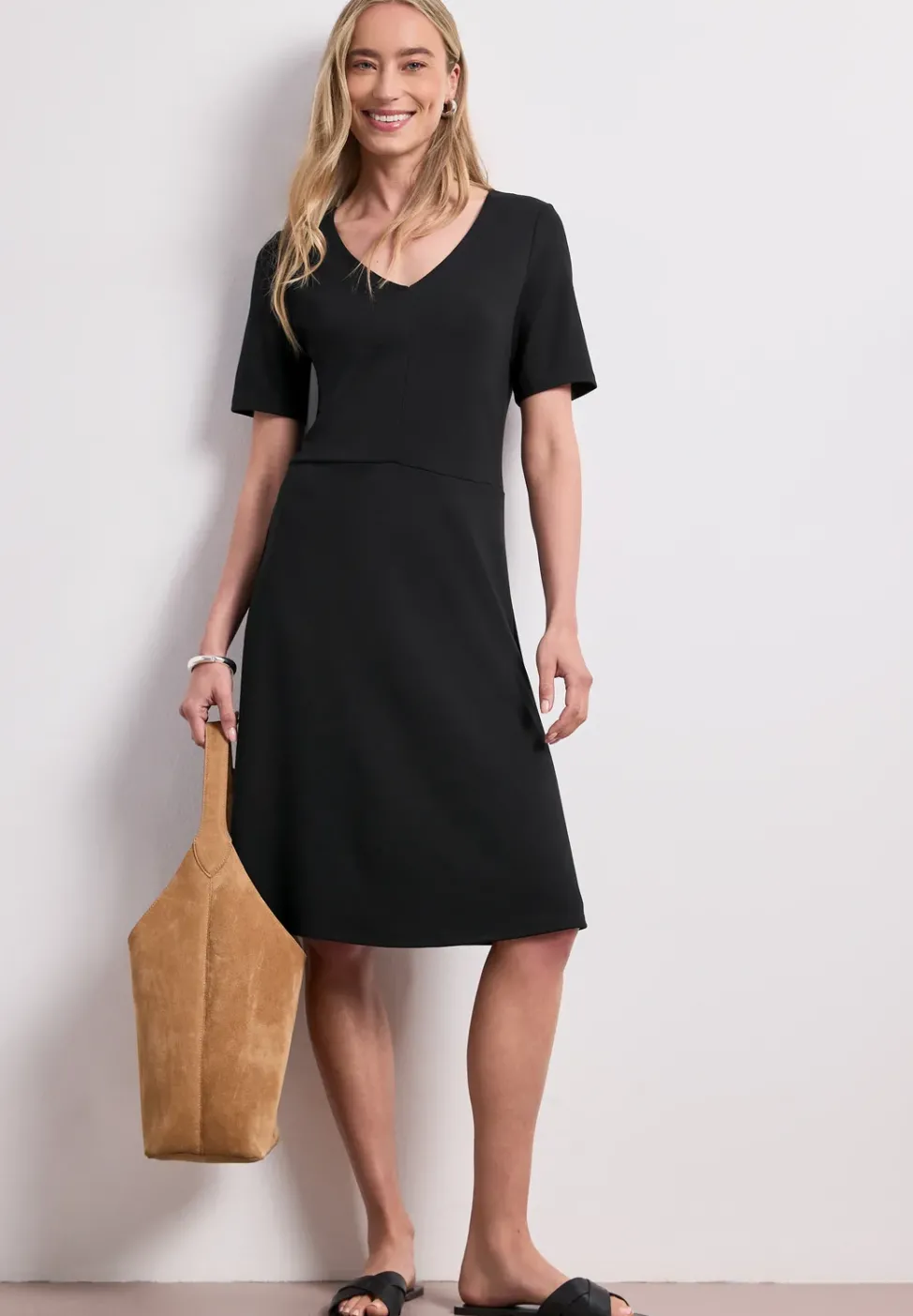 Robe en jersey à manches courtes