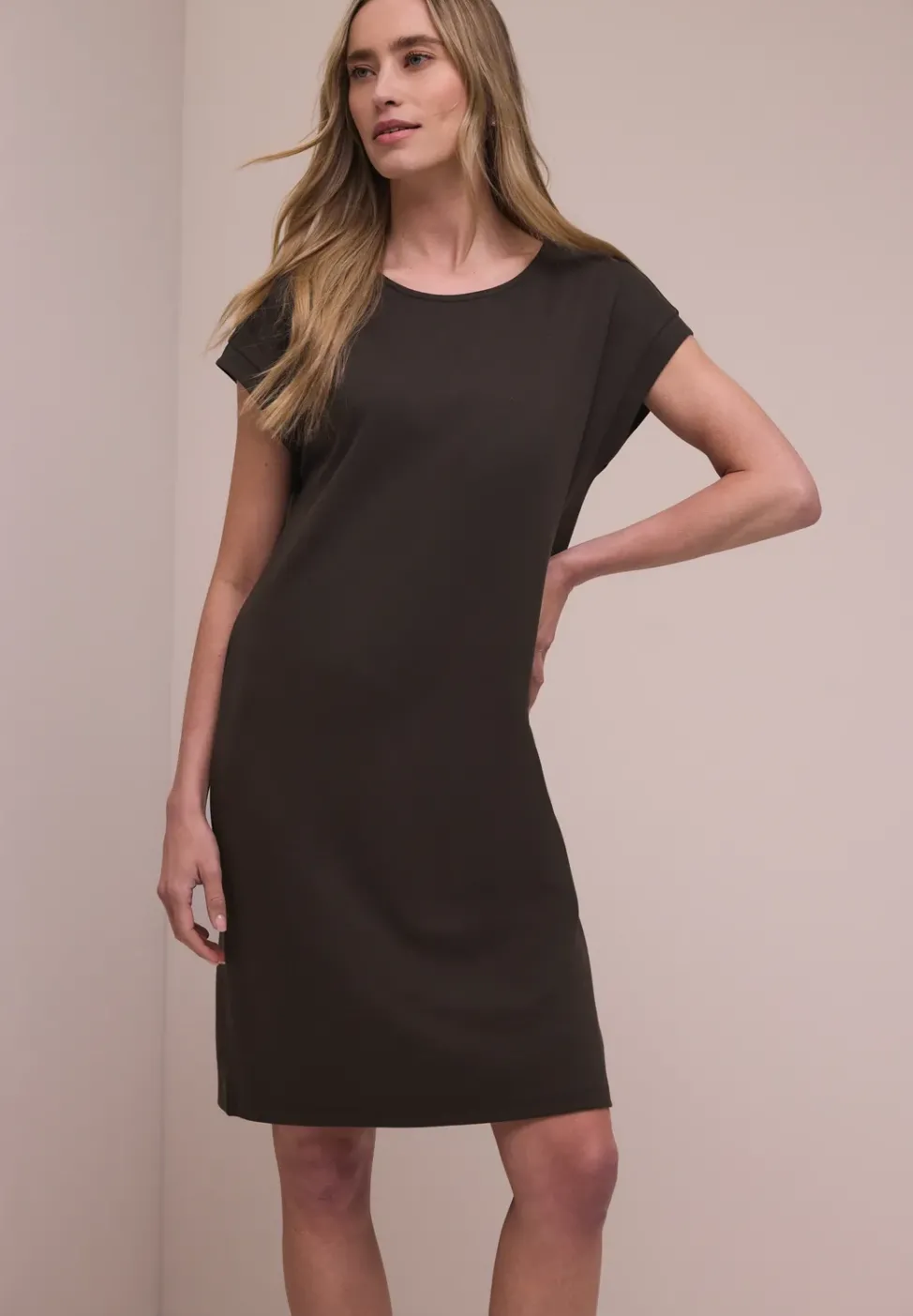 Robe en jersey mi-longue