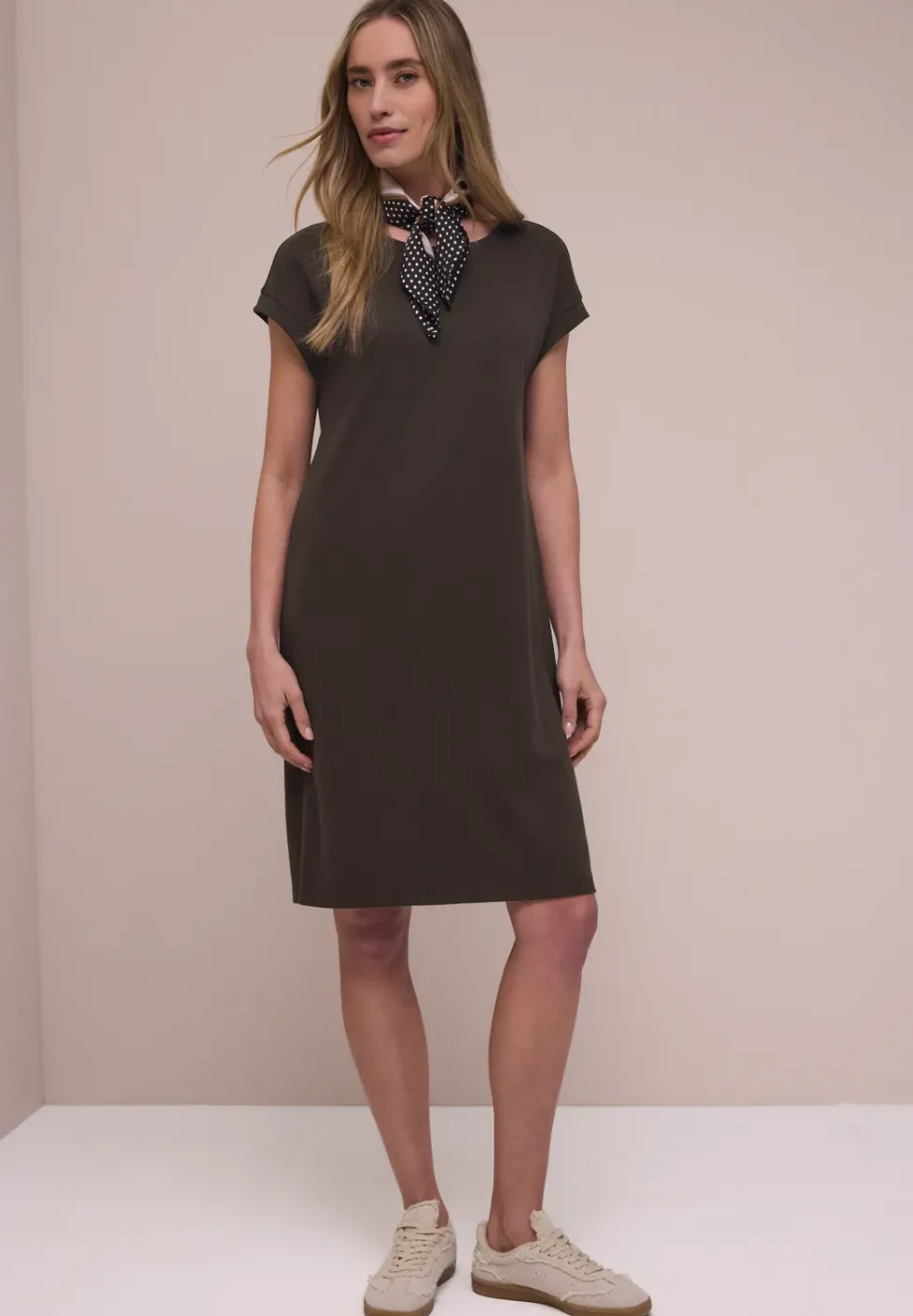 Robe en jersey mi-longue