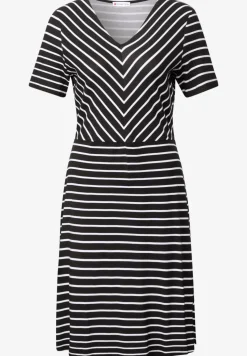 Robe en jersey rayé