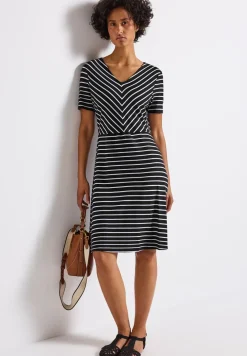 Robe en jersey rayé