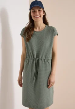 Robe en jersey rayé