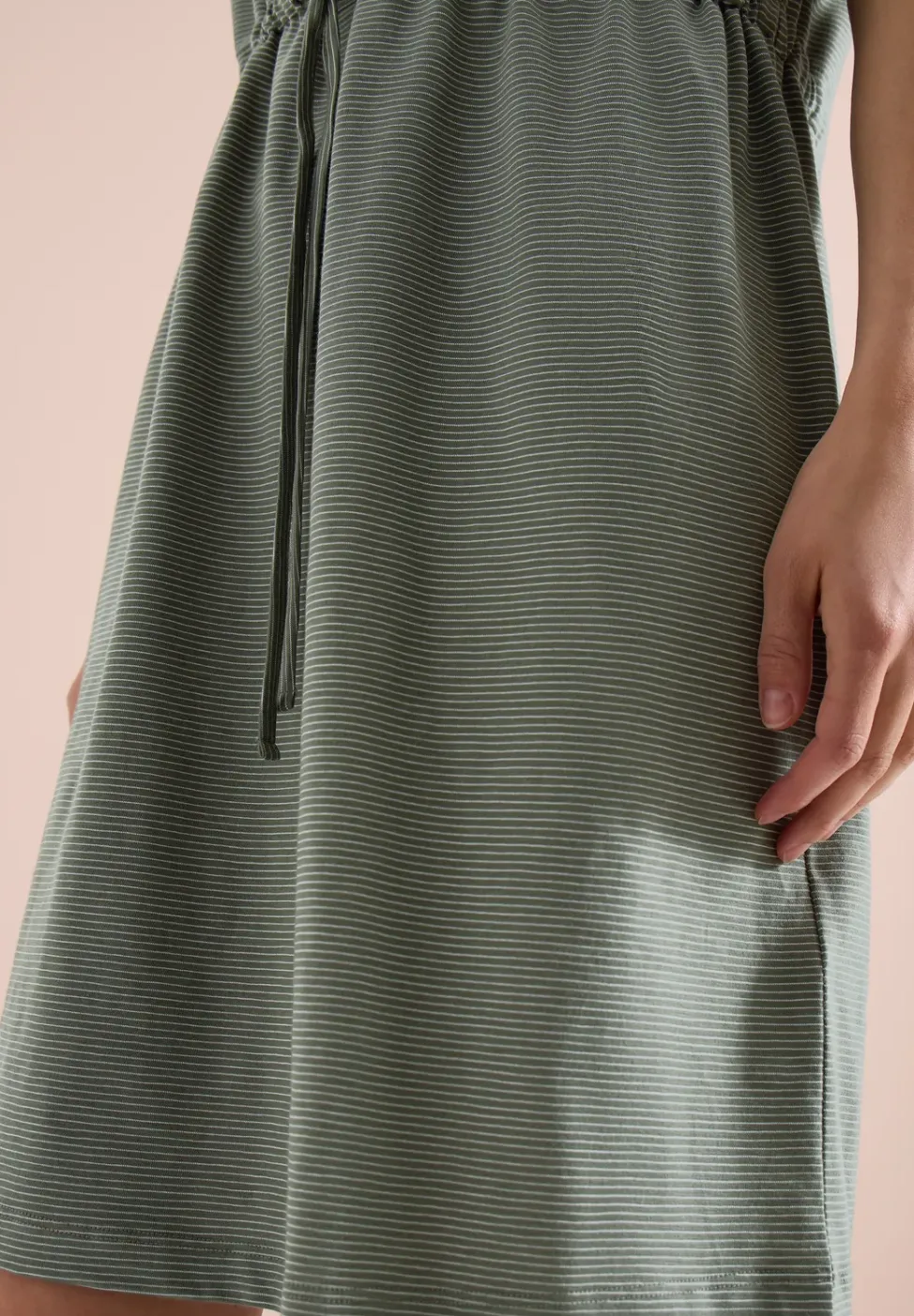 Robe en jersey rayé