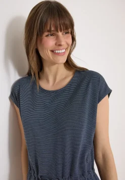 Robe en jersey rayé