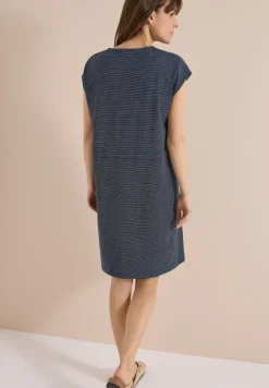 Robe en jersey rayé
